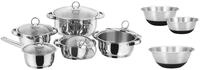 KING Topf-Set "New Silver Line" Set, je 1 Kochtopf 16/18/20/24 cm, 1 Stieltopf 16 cm,