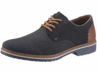Schnürschuh RIEKER Gr. 42, blau (dunkelblau, braun) Herren Schuhe Business