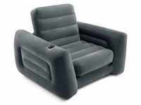 Luftsessel INTEX "Pull Out Chair" Luftbetten Gr. B/H/L: 117 cm x 66 cm x 224 cm, grau