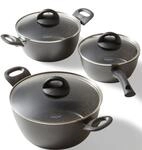 STONELINE Topf-Set "CERAMIC" Set, 1x Bratentopf &Oslash; 24 cm, 1x Kasserolle &Oslash; 18 cm, 1x