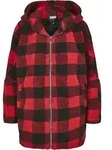 Winterjacke URBAN CLASSICS "Urban Classics Damen Ladies Hooded Oversized Check Sherpa