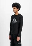 Longsleeve ALPHA INDUSTRIES "Basic Longsleeve BL", Herren, Gr. S, schwarz,