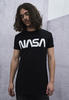 T-Shirt MISTERTEE "MisterTee Herren NASA Worm Tee" Gr. XS, schwarz (black)...