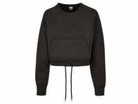 Sweater URBAN CLASSICS "Damen Ladies Oversized Short Raglan Crew" Gr. L, schwarz