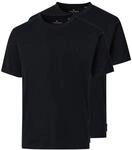 T-Shirt CASAMODA "CASAMODA T-Shirt Doppelpack uni", Herren, Gr. 4XL, schwarz, 100%
