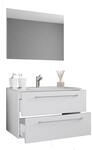 Waschtisch VCM "3-tlg. Waschplatz Waschtisch Badinos Schublade SP", wei&szlig;, B:80cm