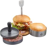 GEFU Burgerpresse "BBQ" hochwertiges Edelstahl-Set f&uuml;r perfekte Burger, einfach zu