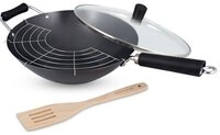 KEN HOM Wok "Excellence" Stahl Set, 3 Stk. tlg. Induktion