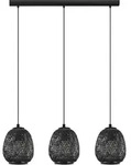 EGLO H&auml;ngeleuchte "Dembleby", schwarz, 3, Leuchten, H&auml;ngelampe Vintage, Natur,