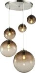 GLOBO LIGHTING H&auml;ngeleuchte "VARUS", braun (verchromt), 3, &Oslash; 65cm H: 150cm, 1 Stk.,
