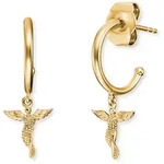 Paar Creolen ENGELSRUFER "Engel", gold (gelbgoldfarben), Ohrringe, Damen, 12mm,