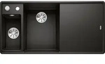 Granitsp&uuml;le BLANCO "AXIA III 6 S-F", schwarz, B:50cm H:19cm T:99cm,