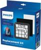 Philips Filter-Set "XV1220/01 ", (Set, 3 tlg.) schwarz