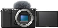 SONY Systemkamera "Alpha ZV-E10", schwarz, B:11,52cm H:6,42cm T:4,48cm, Fotokameras,