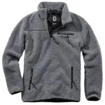 Sweatjacke BRANDIT "Brandit Herren Teddyfleece Troyer", Damen, Gr. XL, anthrazit,