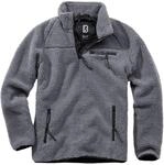 Sweatjacke BRANDIT "Brandit Herren Teddyfleece Troyer", Damen, Gr. XL, anthrazit,