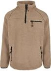 Sweatjacke BRANDIT "Brandit Herren Teddyfleece Troyer", Damen, Gr. XXL, camel, 100%