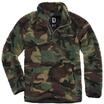 Sweatjacke BRANDIT "Brandit Herren Teddyfleece Troyer", Damen, Gr. XL, woodland, 100%