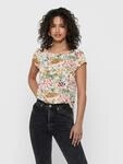 ONLY Shirtbluse "ONLVIC S/S AOP TOP NOOS PTM" mit Allover Druck
