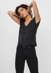V-Shirt VERO MODA "VMFILLI", Damen, Gr. M, schwarz, Jersey, Obermaterial: 70% Modal,