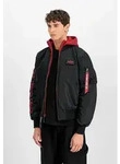 Bomberjacke ALPHA INDUSTRIES "MA-1 D-Tec Sleeve Embroidery", Herren, Gr. 3XL, schwarz