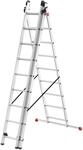 Hailo Vielzweckleiter "HobbyStep combi" Set, Aluminium Kombileiter 3-teilig 3x9