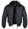 Winterjacke BRANDIT "Brandit Herren MA2 Jacket Fur Collar" Gr. 5XL, schwarz (black)