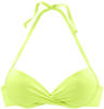 Push-Up-Bikini-Top S.OLIVER "Spain" Gr. 38, Cup A, grün (lime) Damen