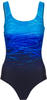 Badeanzug LASCANA Gr. 44, Cup B, blau (blau, bedruckt) Damen Badeanzüge Ocean...