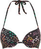 Push-Up-Bikini-Top S.OLIVER "Milly" Gr. 36, Cup C, schwarz (schwarz, bedruckt)...