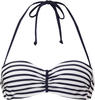 Bandeau-Bikini-Top VENICE BEACH "Summer" Gr. 36, Cup B, bunt (weiß, marine,