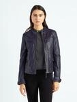 Lederjacke MAZE "31Ryana", Damen, Gr. S, lila, Obermaterial: 100% Lammleder. Futter: