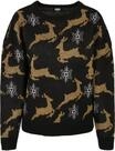 Rundhalspullover URBAN CLASSICS "Urban Classics Damen Ladies Oversized Christmas