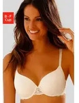 Schalen-BH LASCANA "BH mit B&uuml;gel, Nina", Damen, Gr. 80, Cup F, beige (creme),