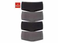 Panty LASCANA Gr. 44/46, 4 St., schwarz (schwarz, anthrazit) Damen Unterhosen