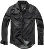 Langarmhemd BRANDIT "Brandit Herren Riley Denim Shirt" Gr. XL, US-Größen, schwarz