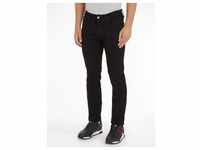 Slim-fit-Jeans TOMMY JEANS "SLIM SCANTON" Gr. 33, Länge 32, schwarz (memphis bk str)