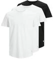 T-Shirt JACK & JONES "T-Shirt JJENOA TEE 3PK 3er Pack", Herren, Gr. S, wei&szlig; (wei&szlig;,