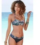 B&uuml;gel-Bandeau-Bikini-Top LASCANA "Reese", Damen, Gr. 42, Cup D, schwarz...