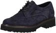 Schn&uuml;rschuh GABOR "Gabor Halbschuhe Veloursleder", Damen, Gr. 38, blau (atlantik),