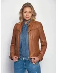 Lederjacke MAZE "31Ryana", Damen, Gr. XS, braun (cognac), Obermaterial: 100%