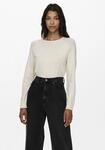 Rundhalspullover ONLY "ONLRICA LIFE L/S PULLOVER KNT NOOS", Damen, Gr. M, braun