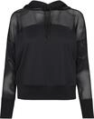 Rundhalspullover URBAN CLASSICS "Urban Classics Damen Ladies Mesh Hoody", Damen, Gr.