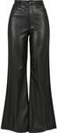 URBAN CLASSICS Stoffhose "Urban Classics Damen Ladies Faux Leather Wide Leg...