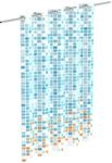 Eisl Duschvorhang "Mosaik GRAU" Breite 180 cm waschbarer Antischimmel Vorhang (H&ouml;he