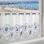 Delindo Lifestyle Scheibengardine "ANKER SEGELSCHIFF" Stangendurchzug 1 Stk. tlg.