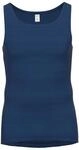 Unterhemd AMMANN "Unterhemd Day Classic / Jeans Feinripp", Herren, Gr. 7, N-Gr, blau