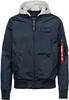 Bomberjacke ALPHA INDUSTRIES "MA-1 TT HOOD" Gr. S, blau (rep blue) Herren Jacken