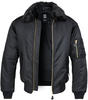 Winterjacke BRANDIT "Brandit Herren MA2 Jacket Fur Collar" Gr. XL, schwarz (black)