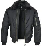 Winterjacke BRANDIT "Brandit Herren MA2 Jacket Fur Collar", Herren, Gr. XL, schwarz,